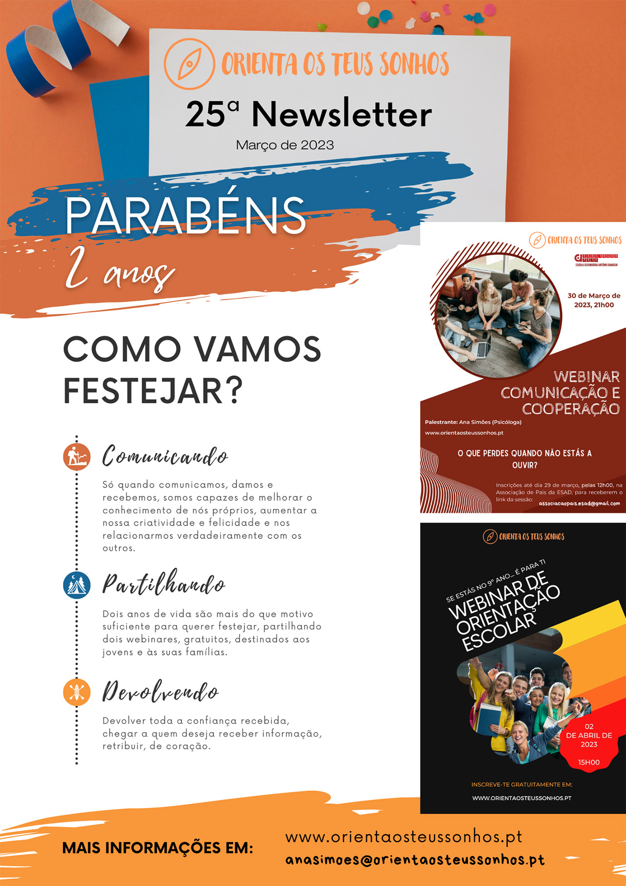 2º aniversário Orienta os Teus Sonhos