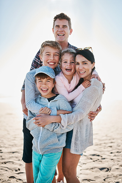 Férias de familia na praia